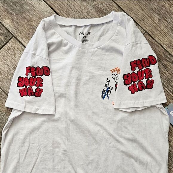 On Fire Find Your Own Way Short Sleeve T-Shirt Size 2X - Picture 6 of 11